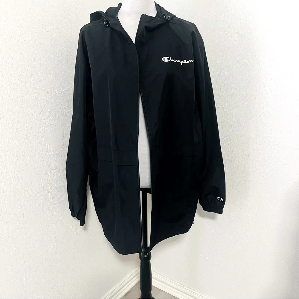 CHAMPION Large Stadium Full-Zip Jacket, Script Logo Water Resistant NWOT Outdoor